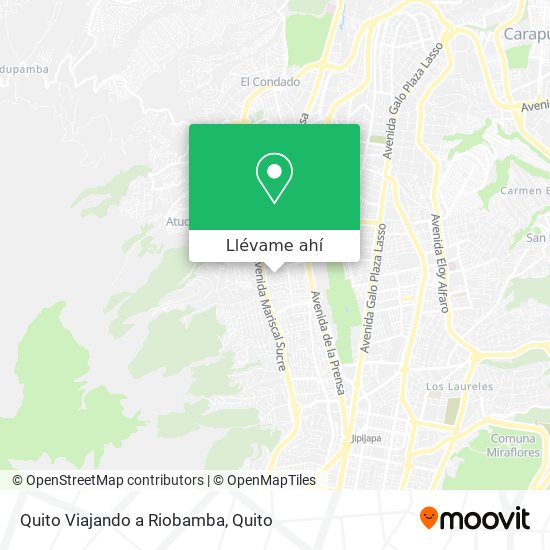 Mapa de Quito Viajando a Riobamba