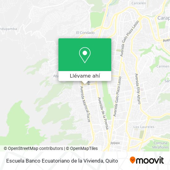 Mapa de Escuela Banco Ecuatoriano de la Vivienda