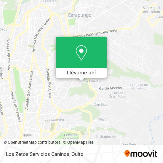 Mapa de Los Zetos Servicios Caninos