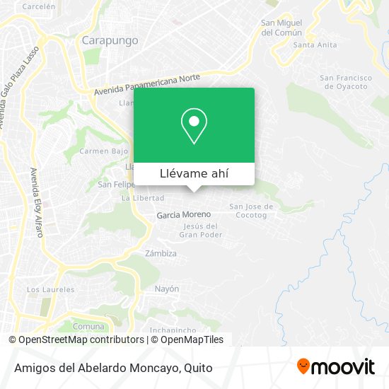 Mapa de Amigos del Abelardo Moncayo