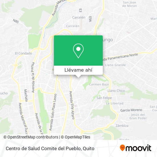 Mapa de Centro de Salud Comite del Pueblo