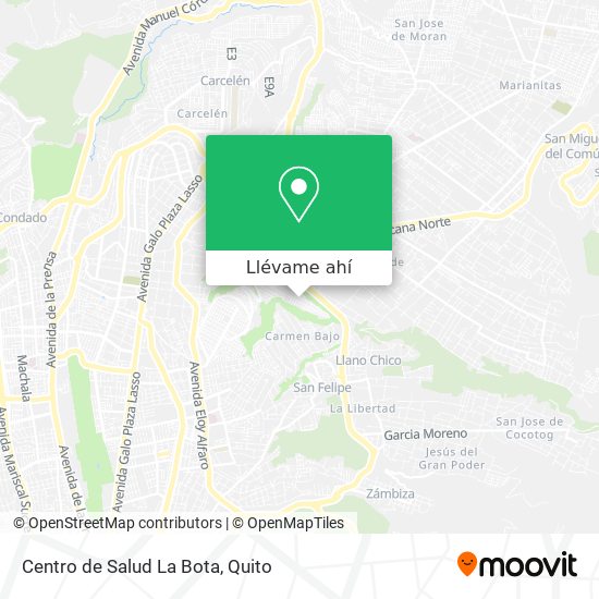 Mapa de Centro de Salud La Bota