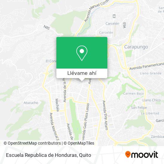 Mapa de Escuela Republica de Honduras