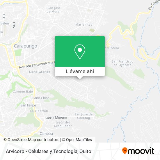 Mapa de Arvicorp - Celulares y Tecnología