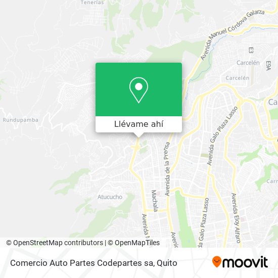 Mapa de Comercio Auto Partes Codepartes sa