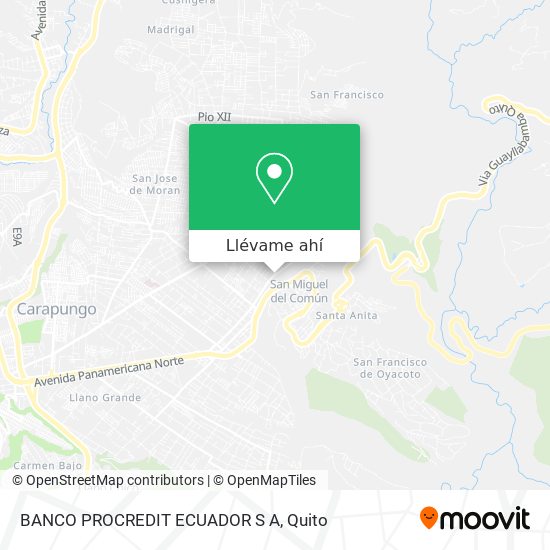 Mapa de BANCO PROCREDIT ECUADOR S A