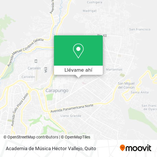 Mapa de Academia de Música Héctor Vallejo