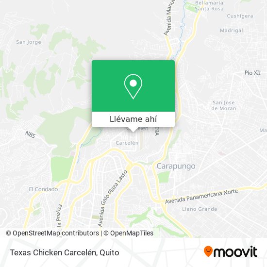 Mapa de Texas Chicken Carcelén