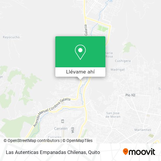 Mapa de Las Autenticas Empanadas Chilenas