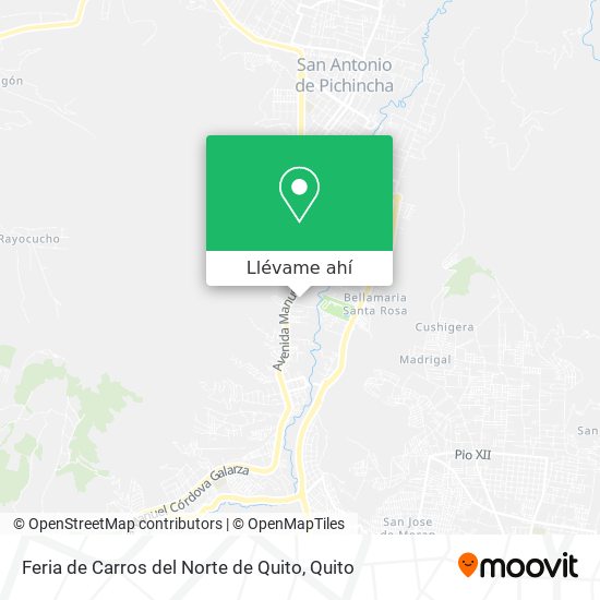 Mapa de Feria de Carros del Norte de Quito