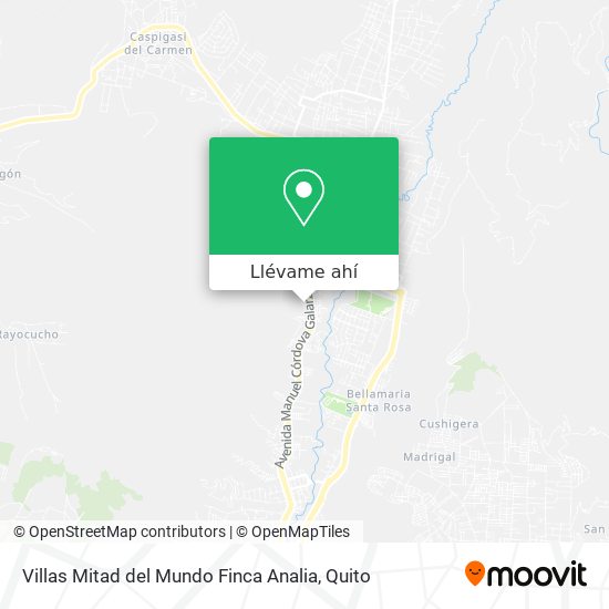 Mapa de Villas Mitad del Mundo Finca Analia