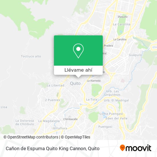 Mapa de Cañon de Espuma Quito King Cannon