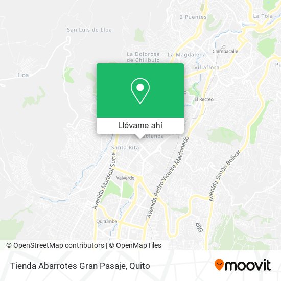 Mapa de Tienda Abarrotes Gran Pasaje