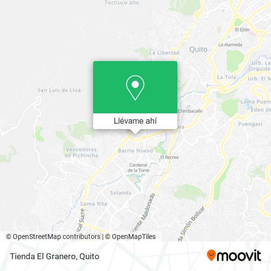 Mapa de Tienda El Granero