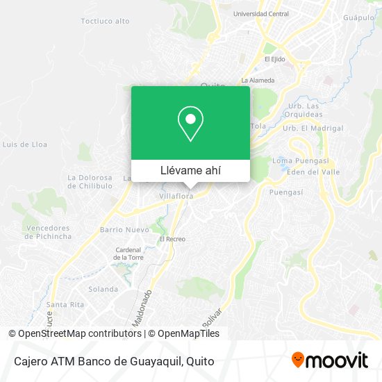 Mapa de Cajero ATM Banco de Guayaquil