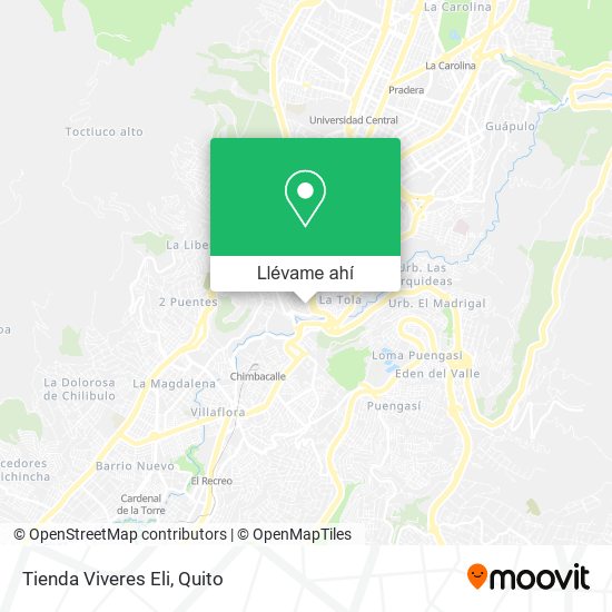 Mapa de Tienda Viveres Eli