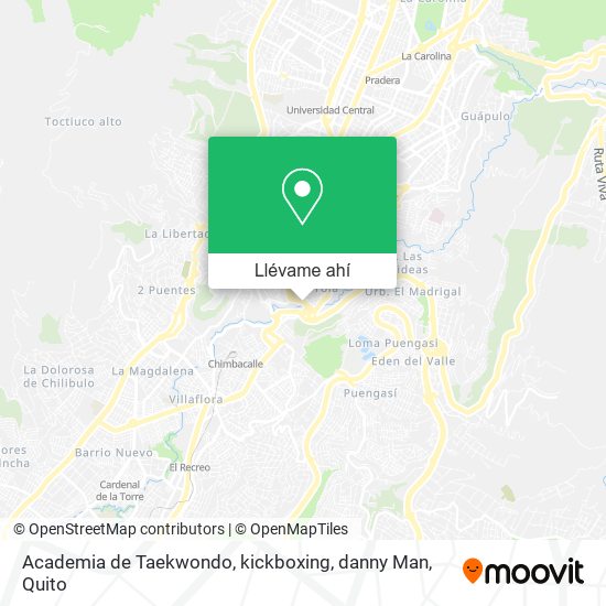 Mapa de Academia de Taekwondo, kickboxing, danny Man
