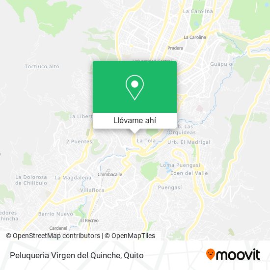 Mapa de Peluqueria Virgen del Quinche