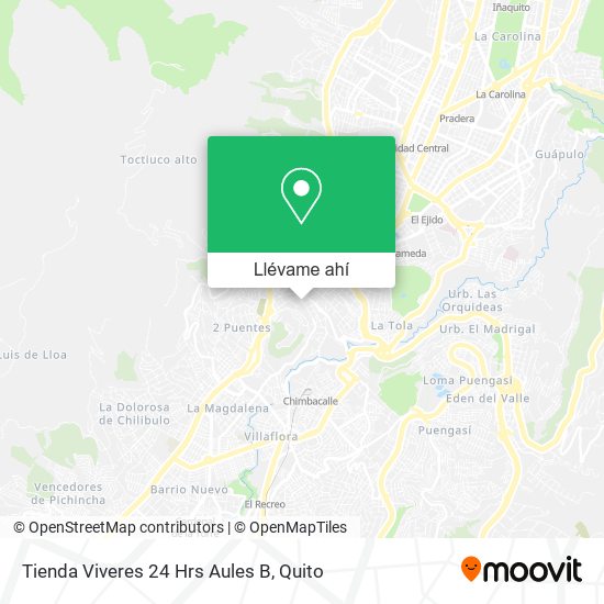 Mapa de Tienda Viveres 24 Hrs Aules B