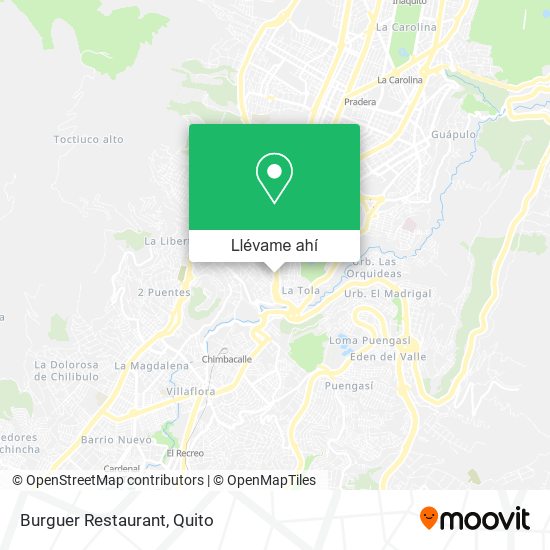 Mapa de Burguer Restaurant