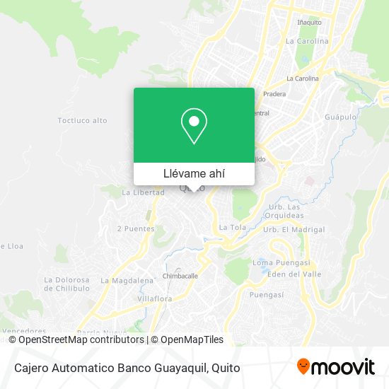 Mapa de Cajero Automatico Banco Guayaquil