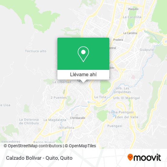 Mapa de Calzado Bolívar - Quito