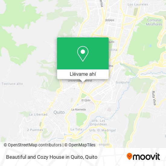 Mapa de Beautiful and Cozy House in Quito