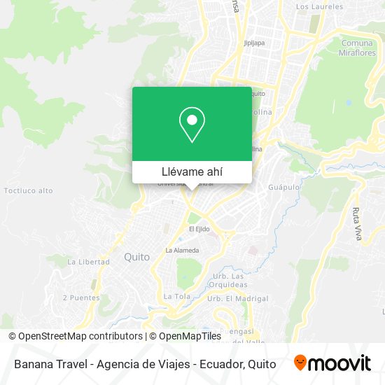 Mapa de Banana Travel - Agencia de Viajes - Ecuador