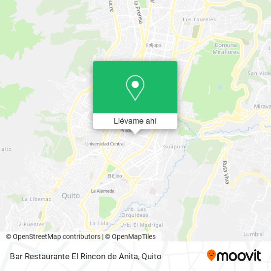 Mapa de Bar Restaurante El Rincon de Anita