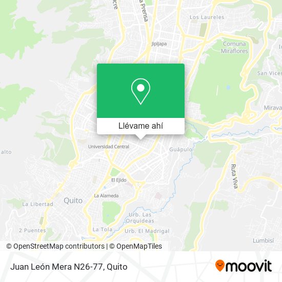 Mapa de Juan León Mera N26-77