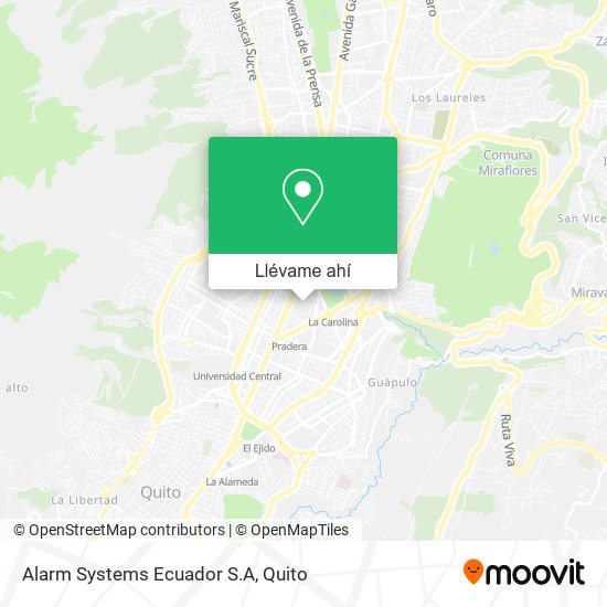 Mapa de Alarm Systems Ecuador S.A