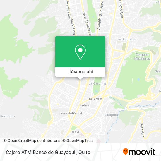 Mapa de Cajero ATM Banco de Guayaquil