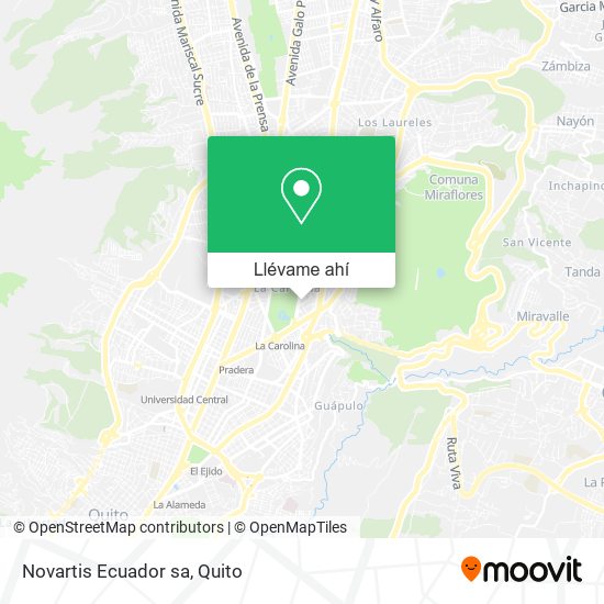 Mapa de Novartis Ecuador sa
