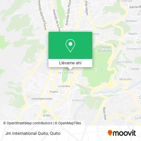 Mapa de Jm International Quito