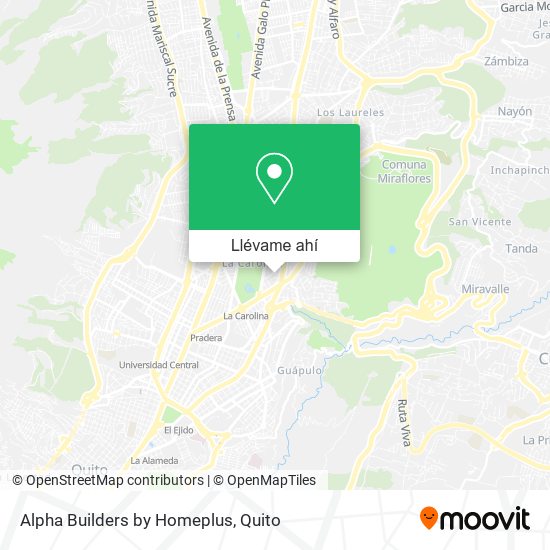 Mapa de Alpha Builders by Homeplus