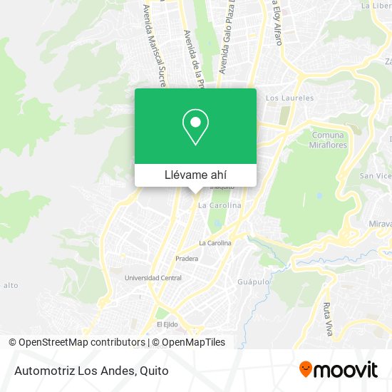 Mapa de Automotriz Los Andes