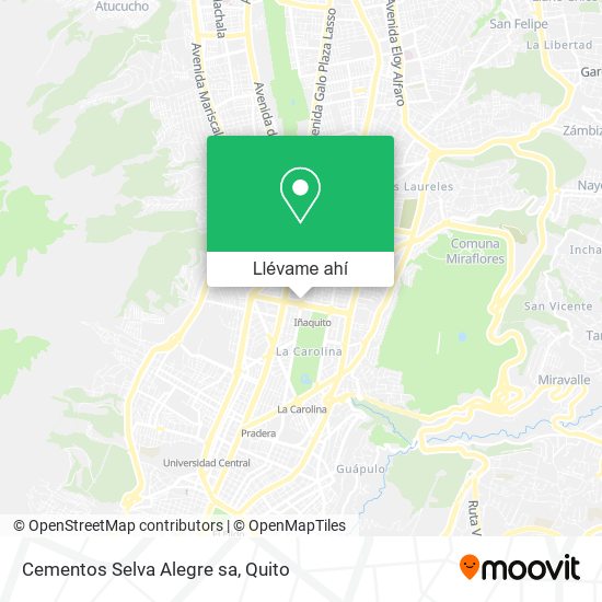 Mapa de Cementos Selva Alegre sa