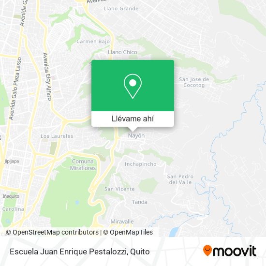 Mapa de Escuela Juan Enrique Pestalozzi