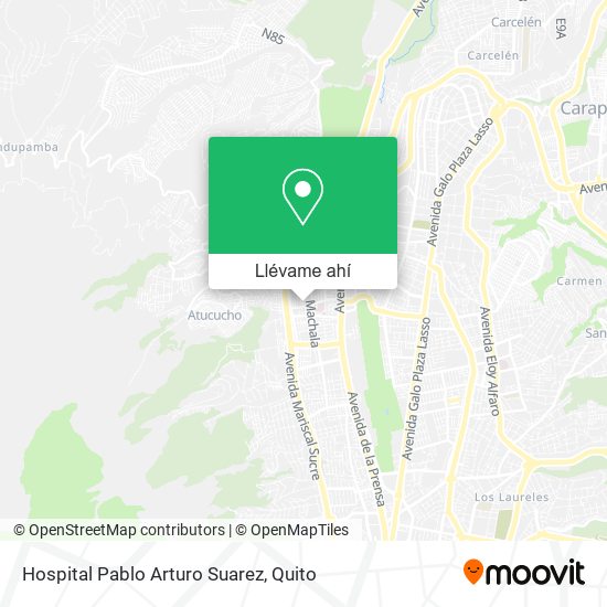 Mapa de Hospital Pablo Arturo Suarez