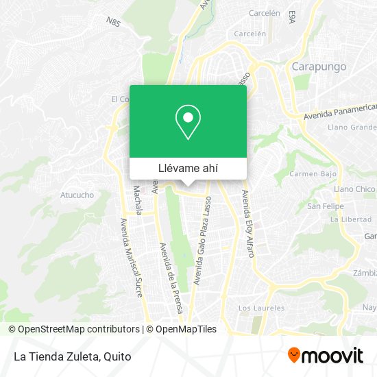 Mapa de La Tienda Zuleta