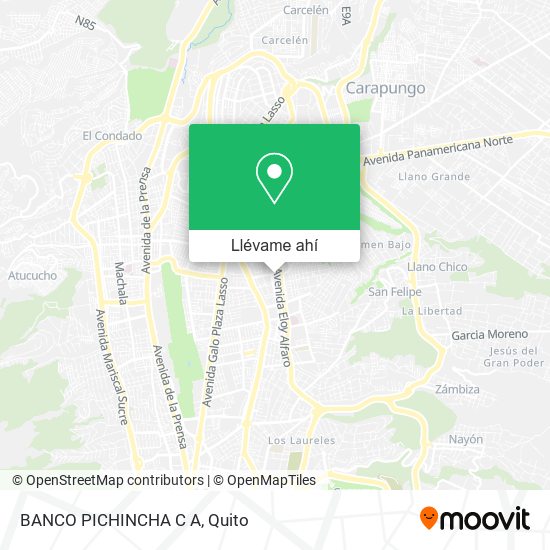 Mapa de BANCO PICHINCHA C A