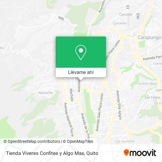 Mapa de Tienda Viveres Confites y Algo Mas