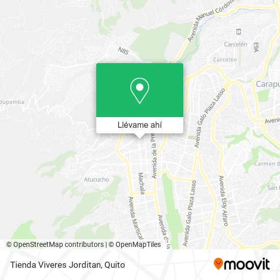 Mapa de Tienda Viveres Jorditan