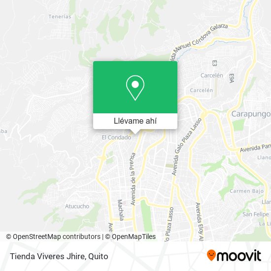 Mapa de Tienda Viveres Jhire