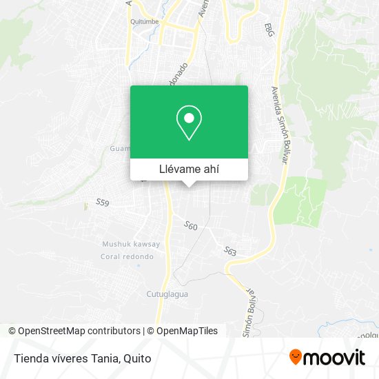 Mapa de Tienda víveres Tania