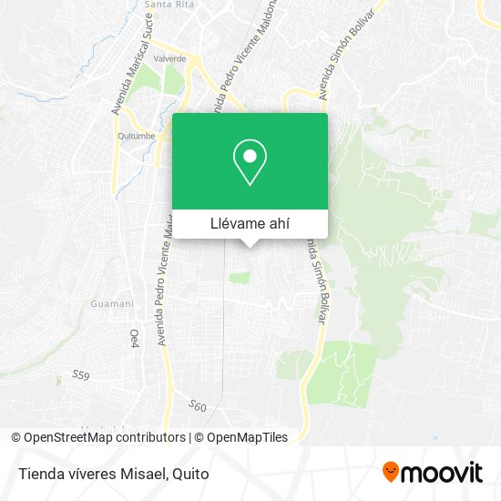 Mapa de Tienda víveres Misael