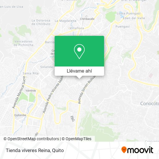 Mapa de Tienda víveres Reina