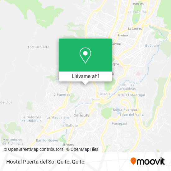 Mapa de Hostal Puerta del Sol Quito