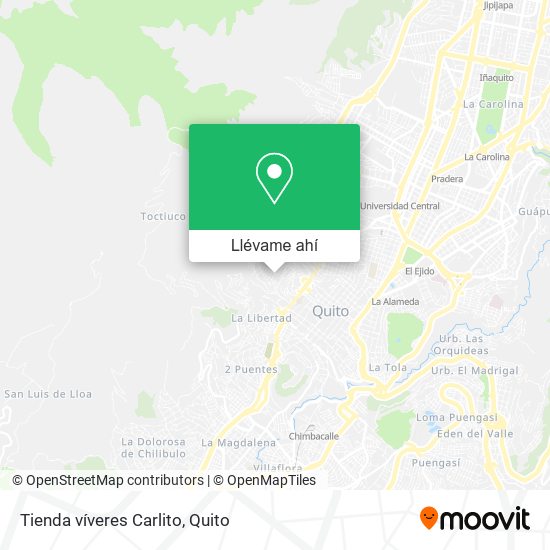 Mapa de Tienda víveres Carlito