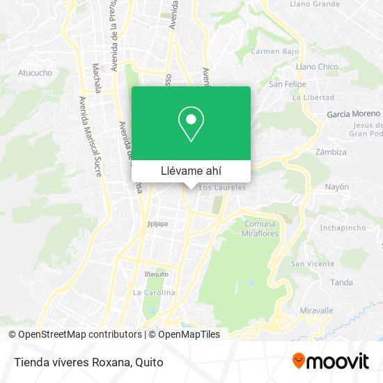 Mapa de Tienda víveres Roxana